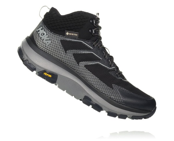 Hoka One One Toa GORE-TEX Mens UK - Black Hiking Shoes - PCRAU4126